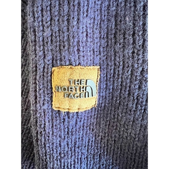 Vintage Men’s The North Face Chunky Knit 1/4 Zip Wool Sweater Size XL Blue Y2K - Picture 4 of 5
